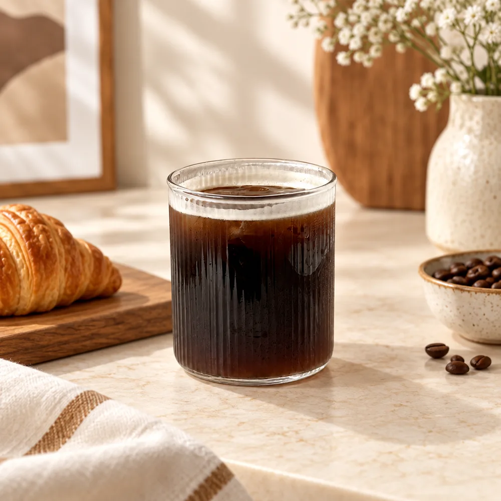 Classic Ribbed Glass Tumbler (300 ml)