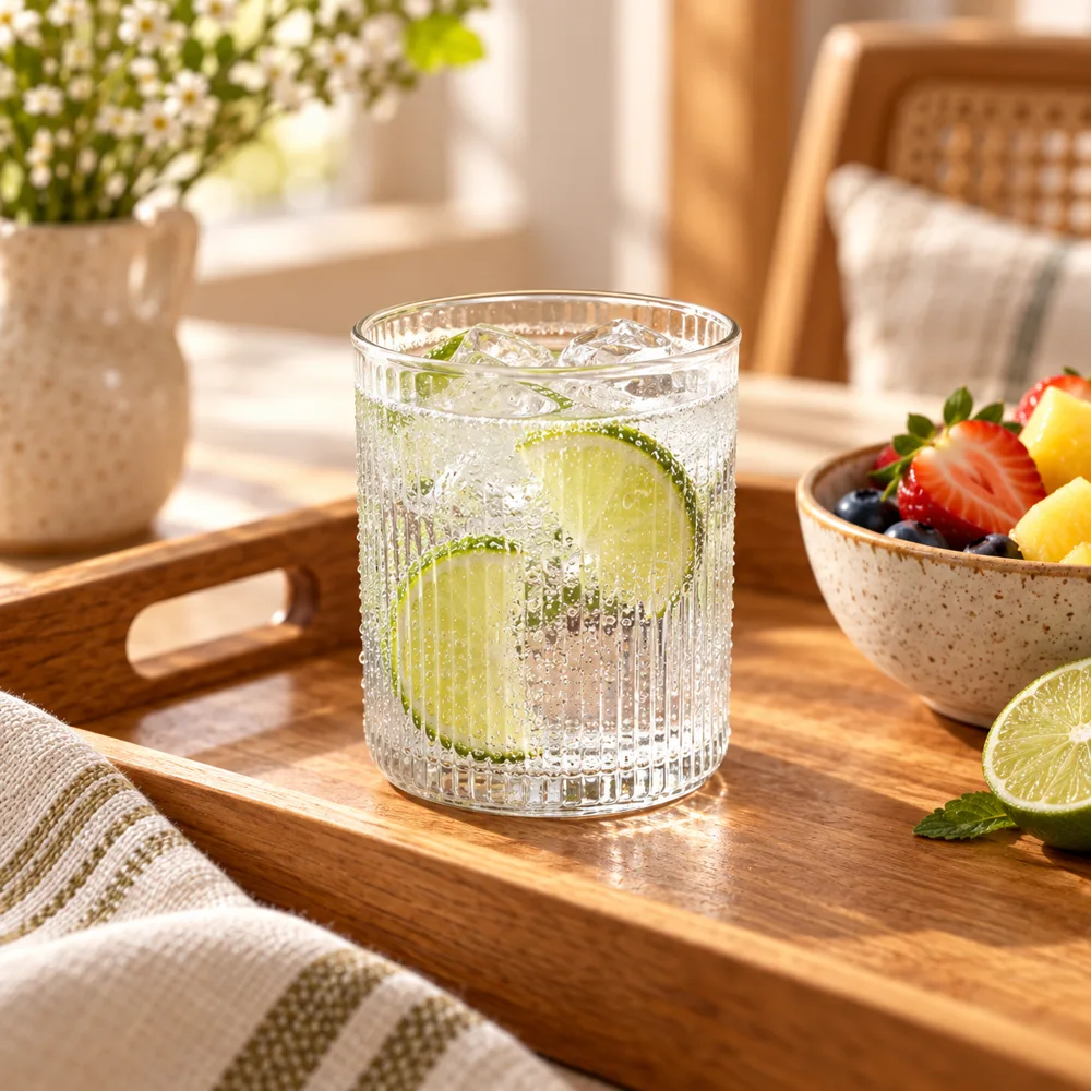 Classic Ribbed Glass Tumbler (300 ml) — Form and function