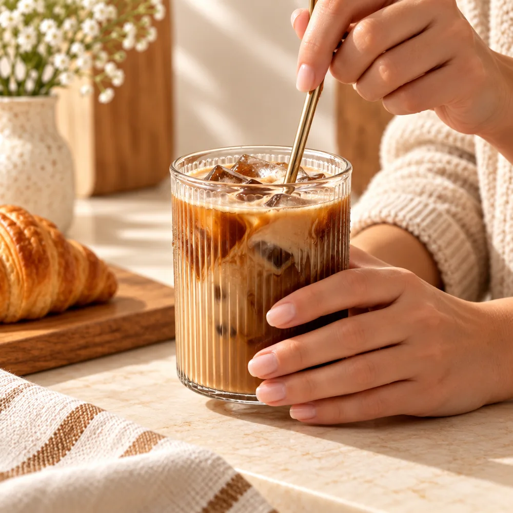 Classic Ribbed Glass Tumbler (300 ml) detail