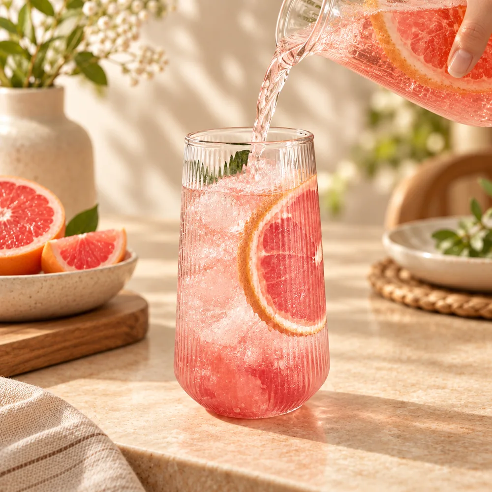 Large Ribbed Everyday Glass (500 ml) — Everyday setup