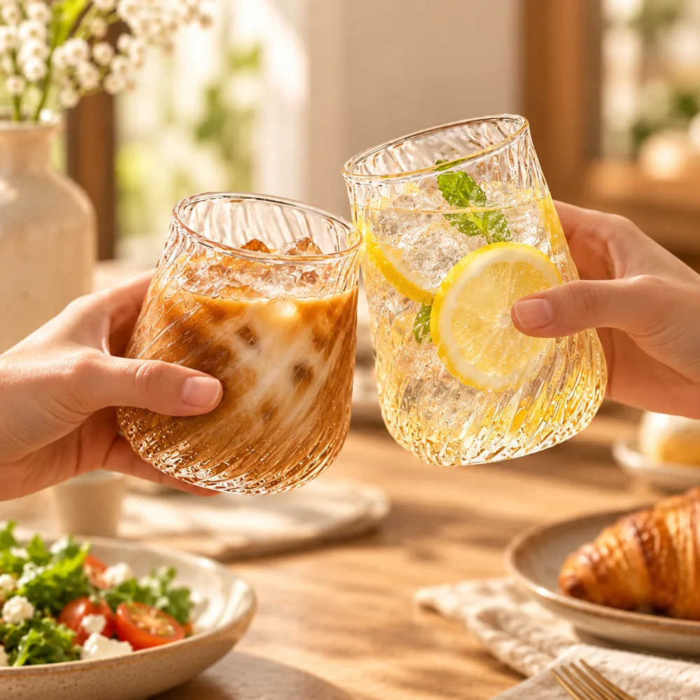 Whirl Iced Coffee Glass Short (380 ml) — Ready for your space