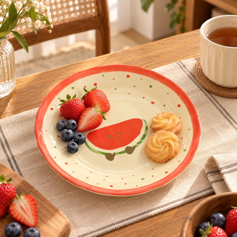 Watermelon Ceramic Side Plate (8 Inch) — Form and function