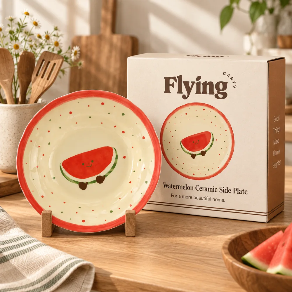 Watermelon Ceramic Side Plate (8 Inch) styled view