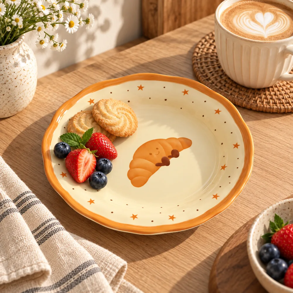 Croissant Ceramic Side Plate (8 Inch) — Form and function