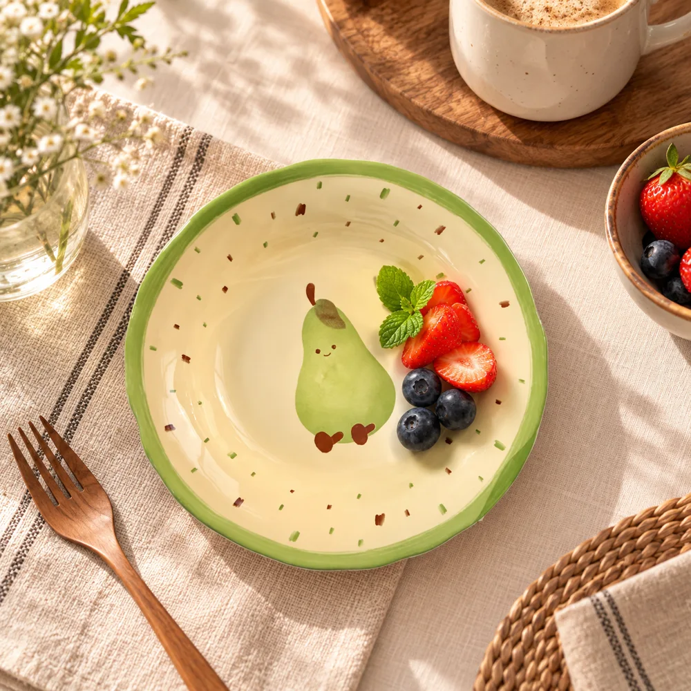 Pear Ceramic Side Plate (8 Inch)