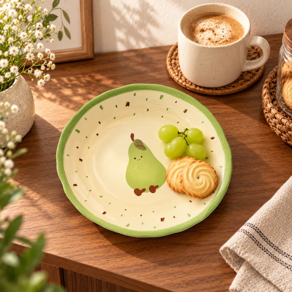Pear Ceramic Side Plate (8 Inch) — Form and function