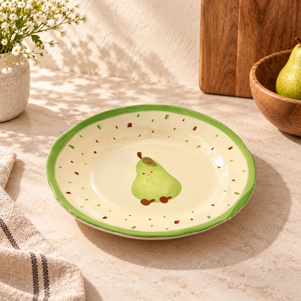 Pear Ceramic Side Plate (8 Inch) — Ready for your space