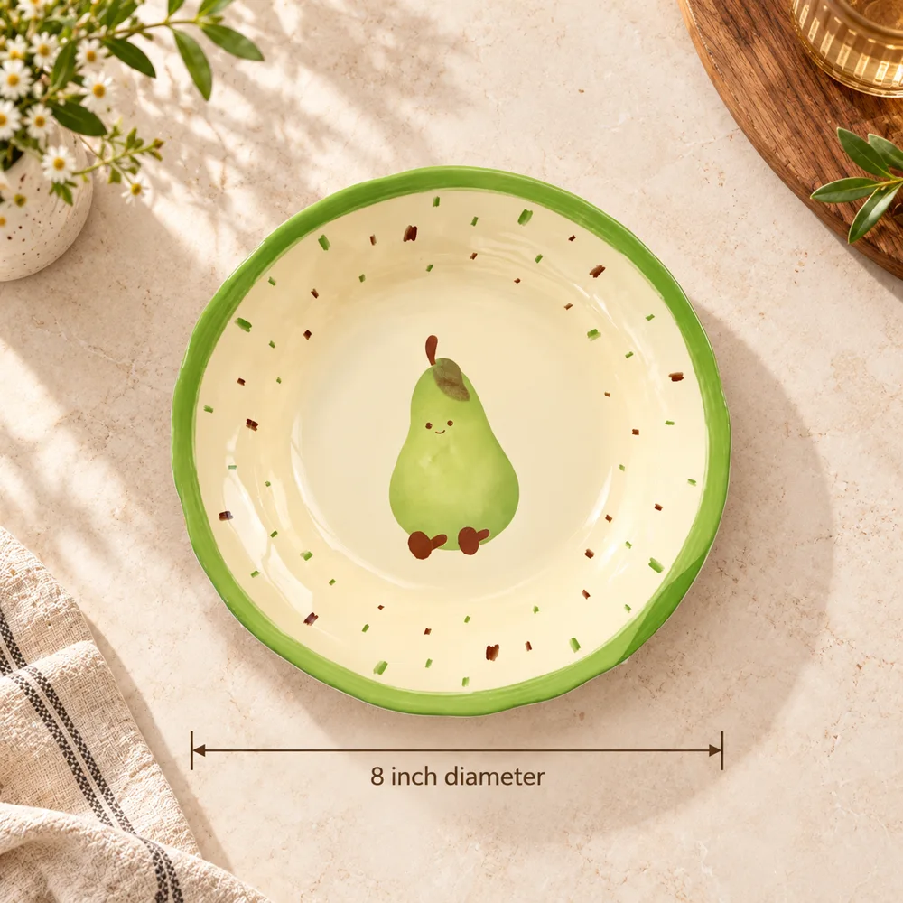 Pear Ceramic Side Plate (8 Inch) detail
