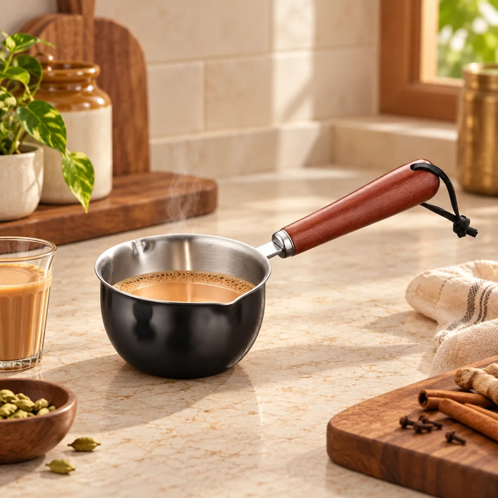 Wood-Handle Mini Pouring Pan (10 cm)