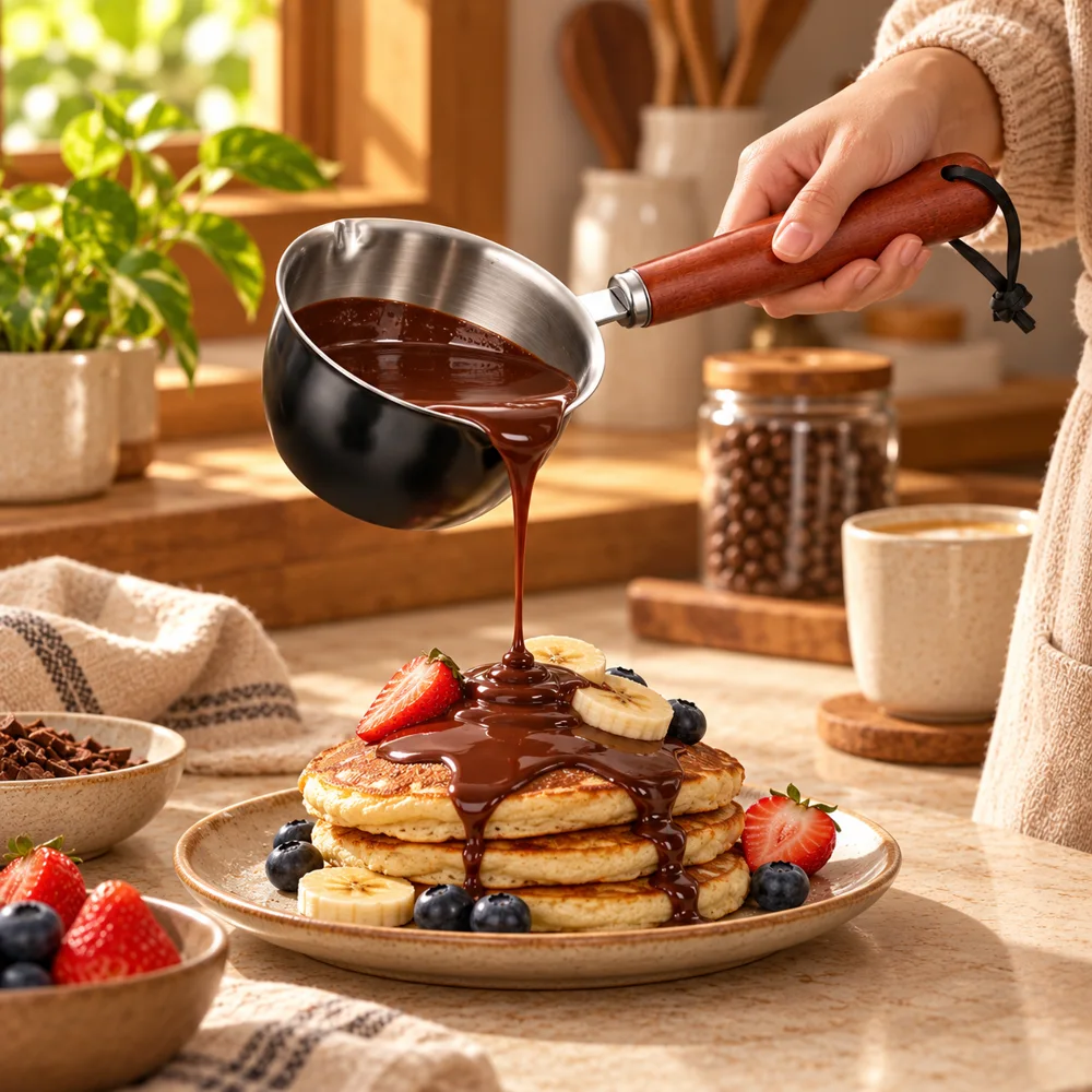 Wood-Handle Mini Pouring Pan (10 cm) — Form and function