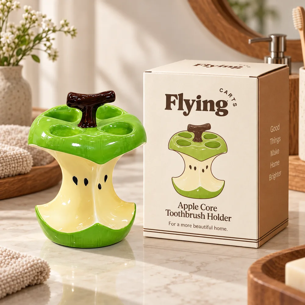 Apple Core Toothbrush Holder Manual Brushes (4 Slots) styled view