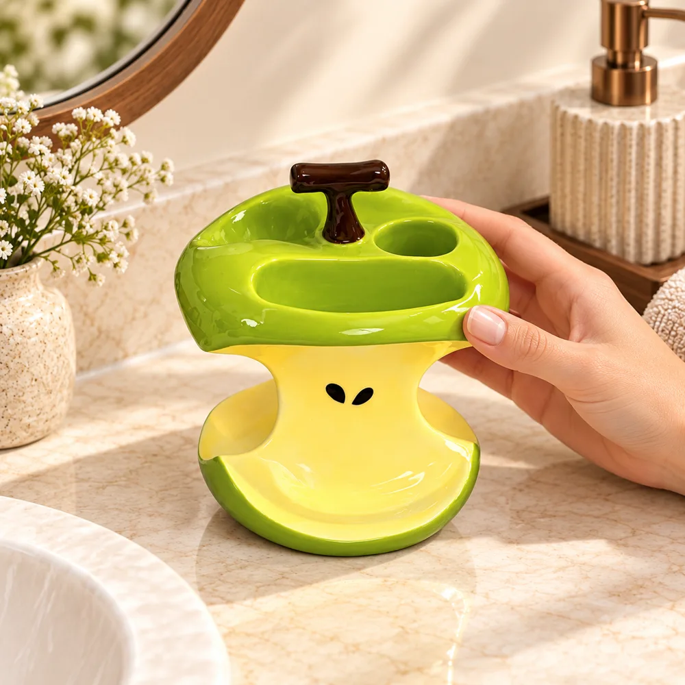 Apple Core Toothbrush Holder Electric Brushes (3 Slots) — Ready for your space