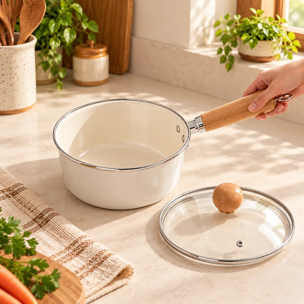 Pastel Milk & Noodle Pan (16 cm & Lid) — Ready for your space