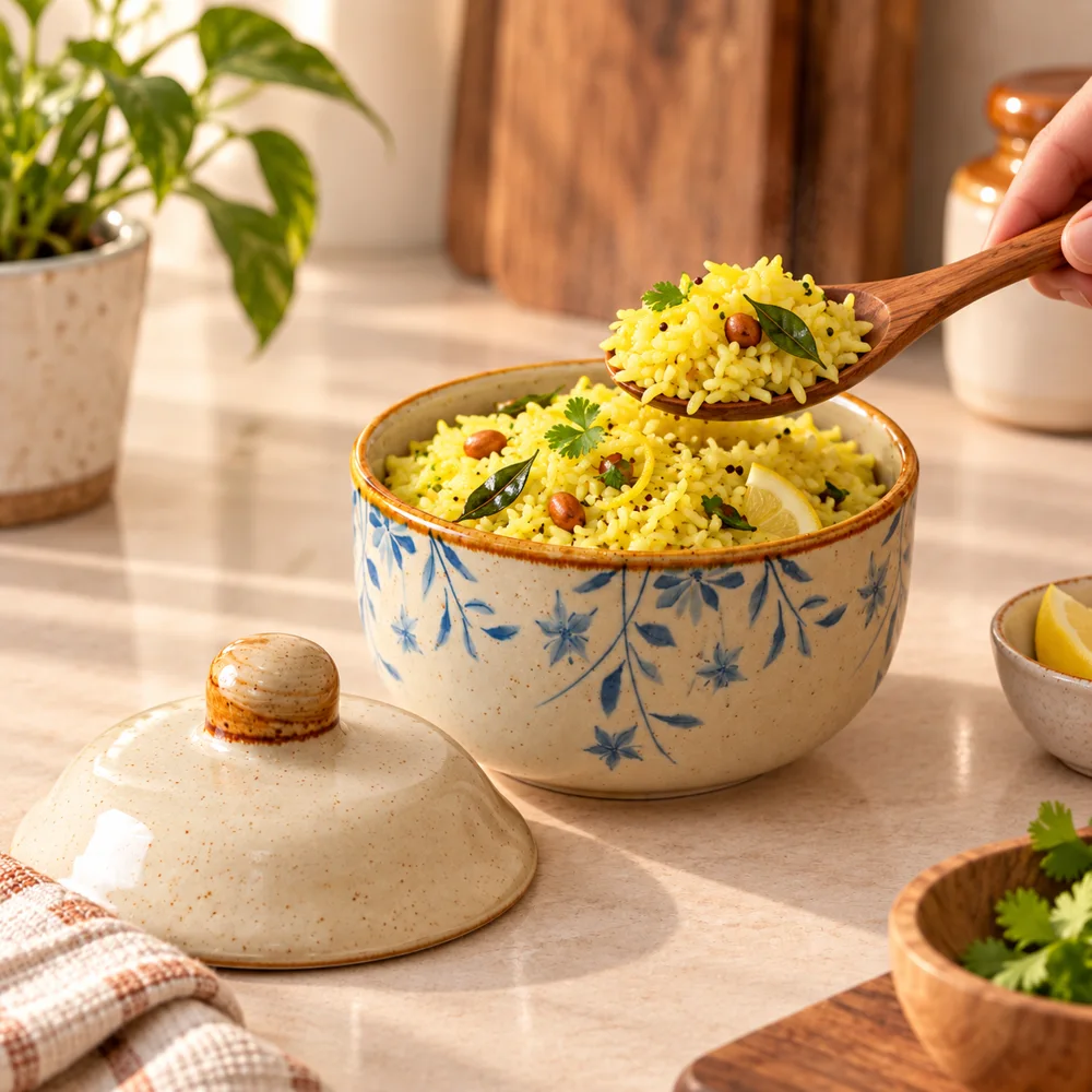 Qingshu Botanical Lidded Ceramic Bowl (400 ml) — Ready for your space