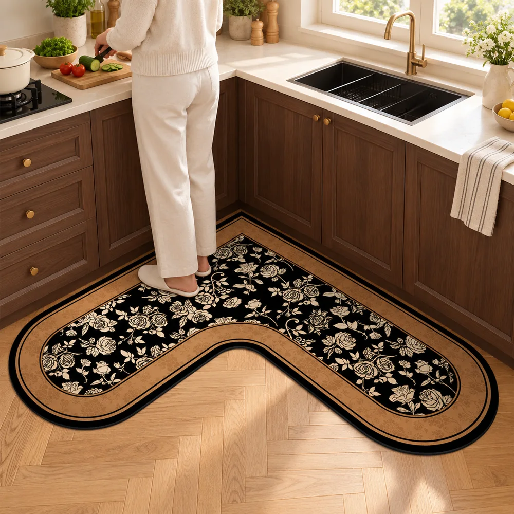 Heritage L Mat Midnight Botanical (90 × 90 × 45 cm) — Everyday setup