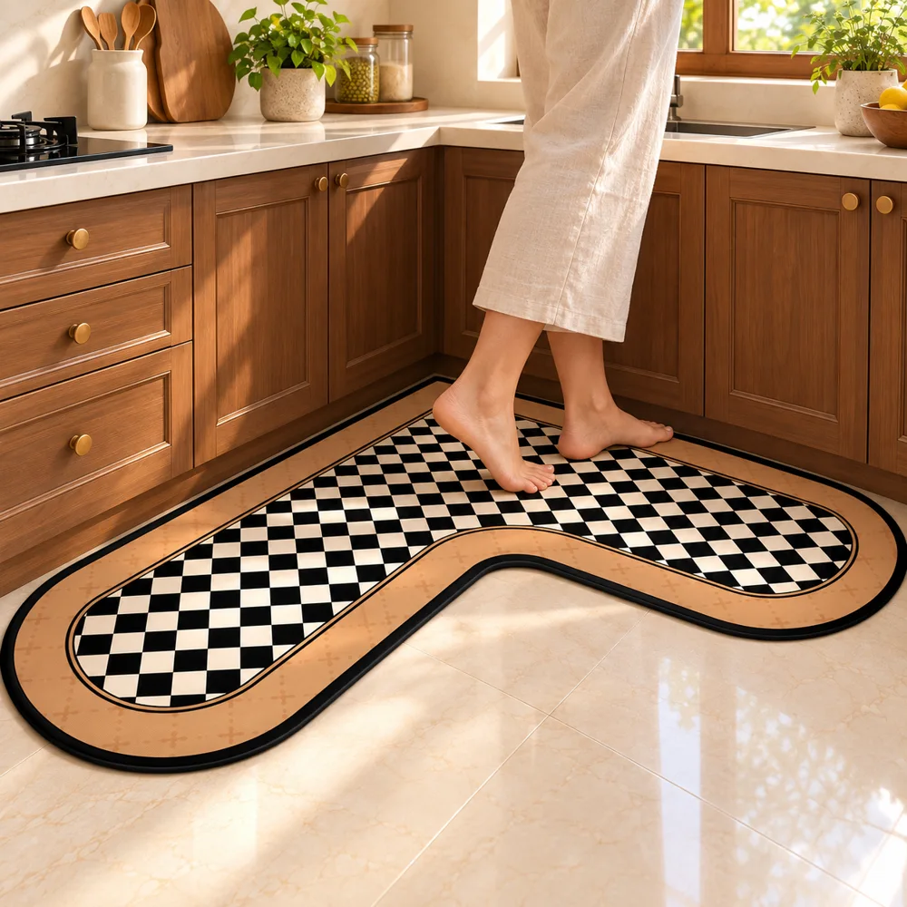 Heritage L Mat Classic Checker (90 × 90 × 45 cm) close view