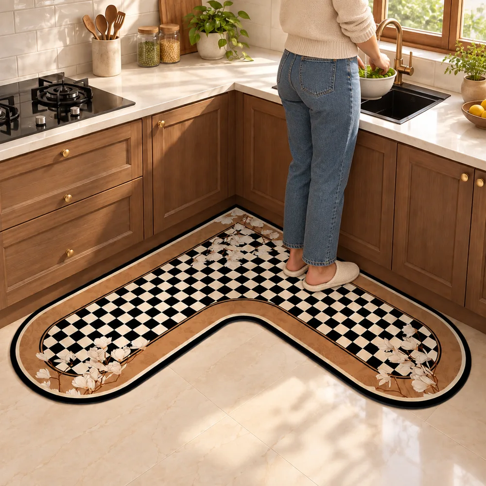 Heritage L Mat Checker Blossom (90 × 90 × 45 cm) — Everyday setup