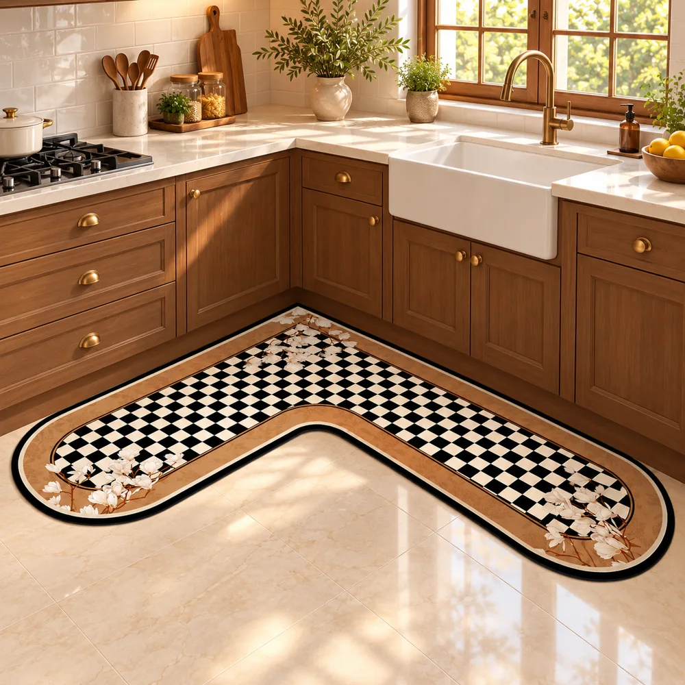 Heritage L Mat Checker Blossom (90 × 90 × 45 cm) — Form and function