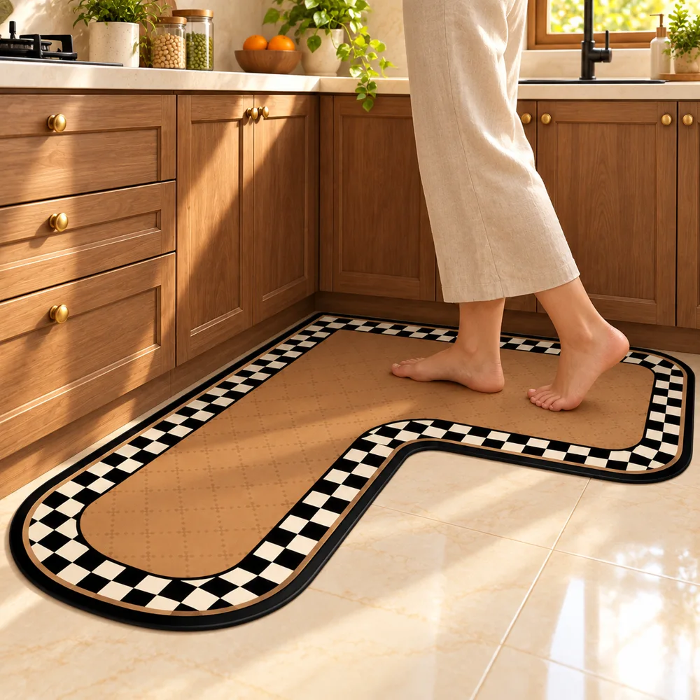 Heritage L Mat Camel Border (90 × 90 × 45 cm) detail