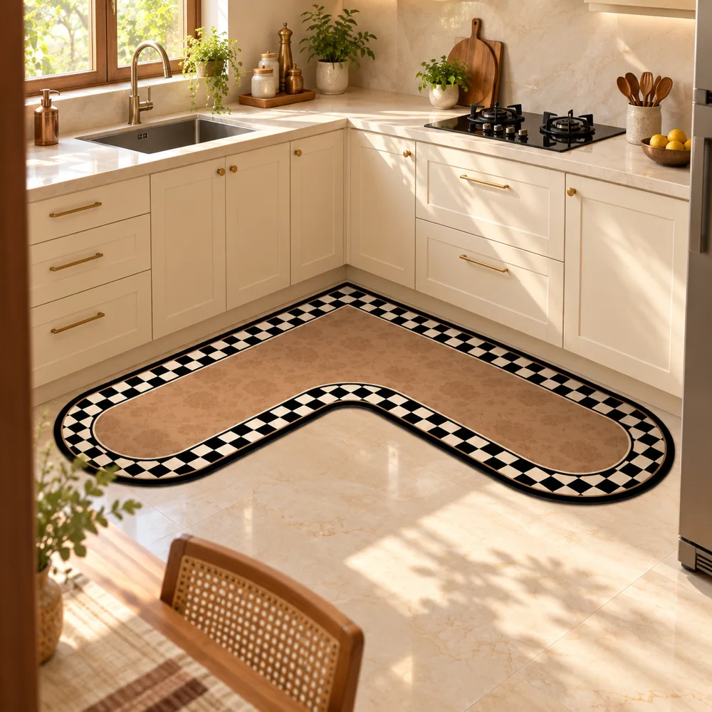 Heritage L Mat Floral Border (90 × 90 × 45 cm) — Form and function