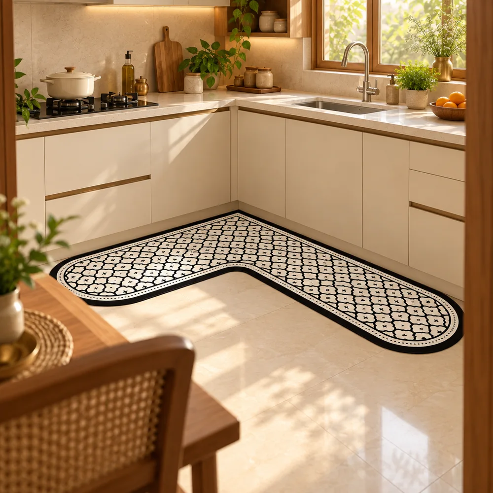 Maison L Mat Diamond Lattice (120 × 120 cm) — Form and function