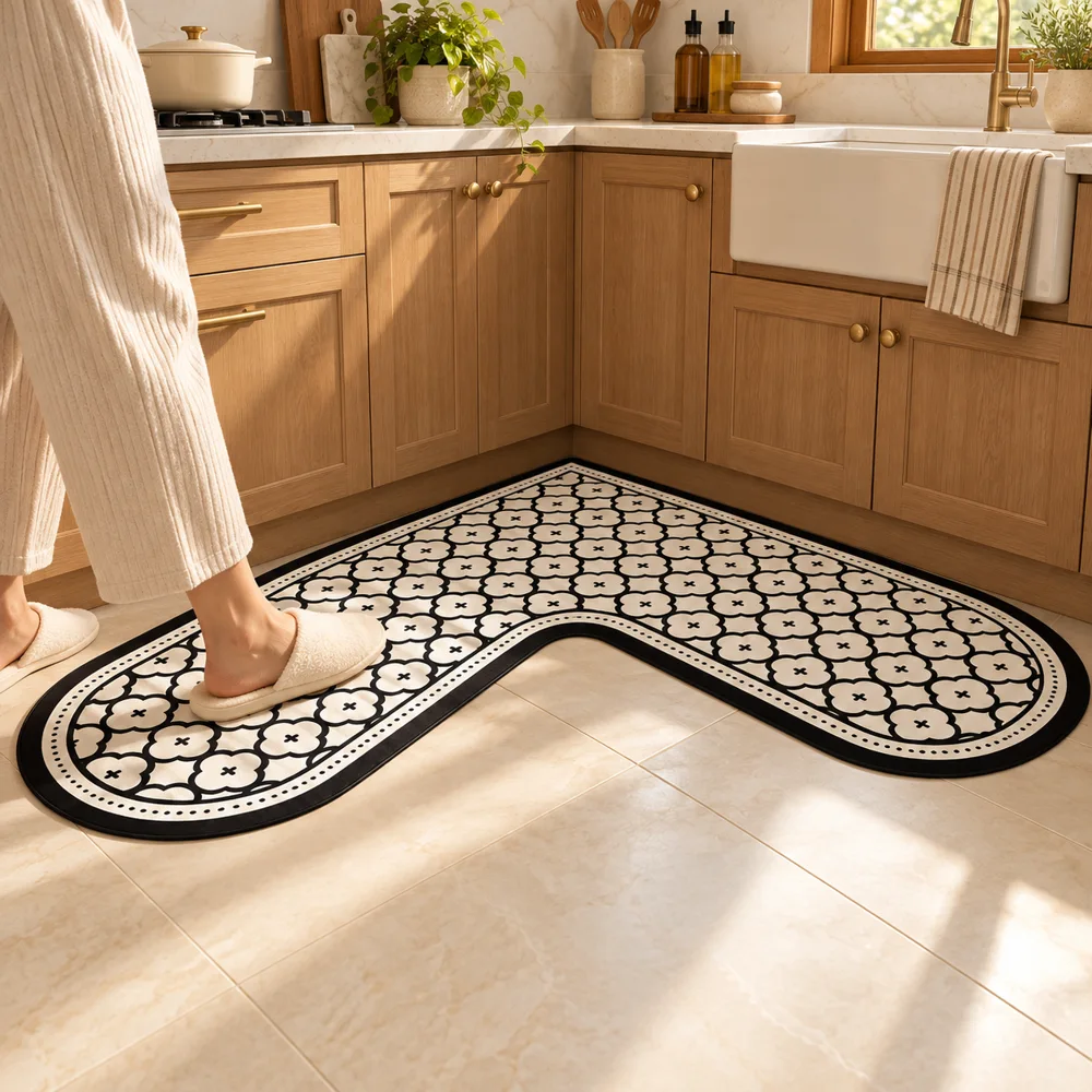 Maison L Mat Diamond Lattice (120 × 120 cm) close view