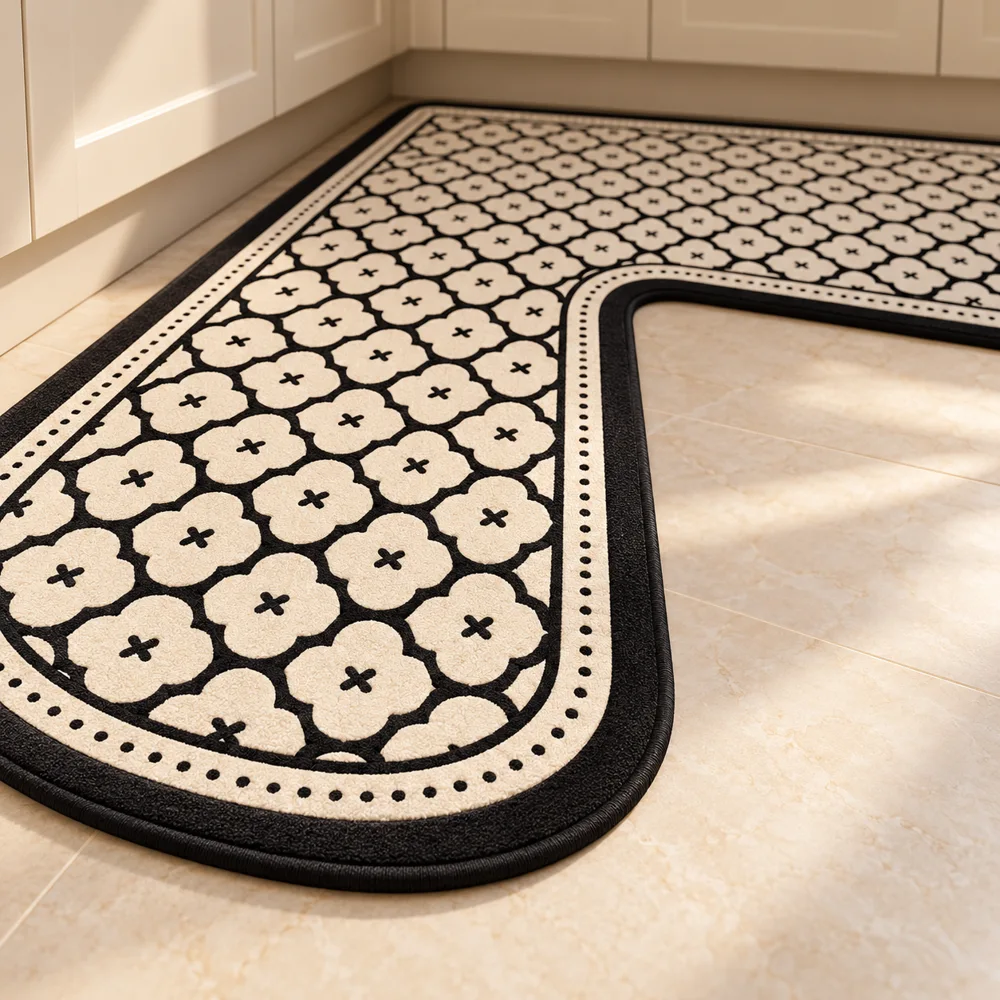 Maison L Mat Diamond Lattice (120 × 120 cm) styled view