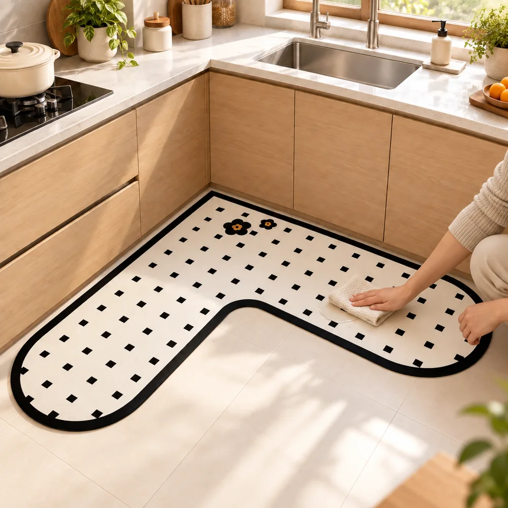 Maison L Mat Corner Blossom (120 × 120 cm) — Ready for your space