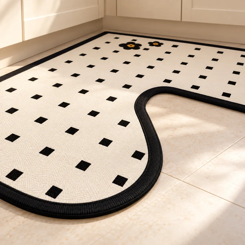 Maison L Mat Corner Blossom (120 × 120 cm) styled view