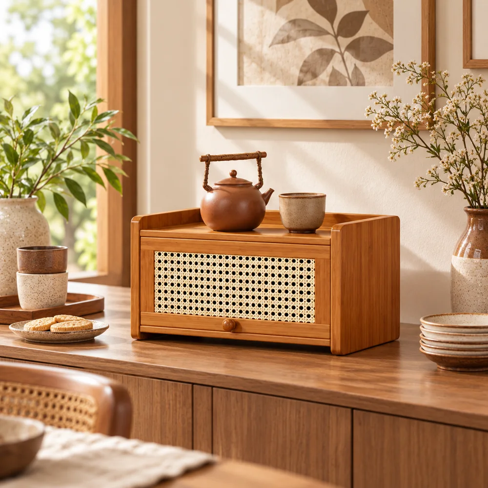 Woven front Flip door Cup Cabinet (30 cm) — Form and function