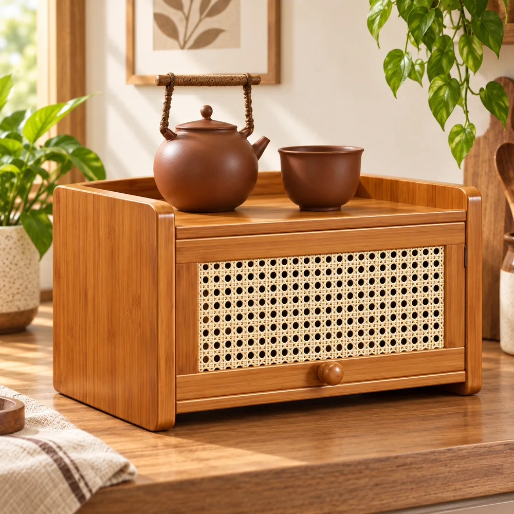 Woven front Flip door Cup Cabinet (30 cm) — Ready for your space
