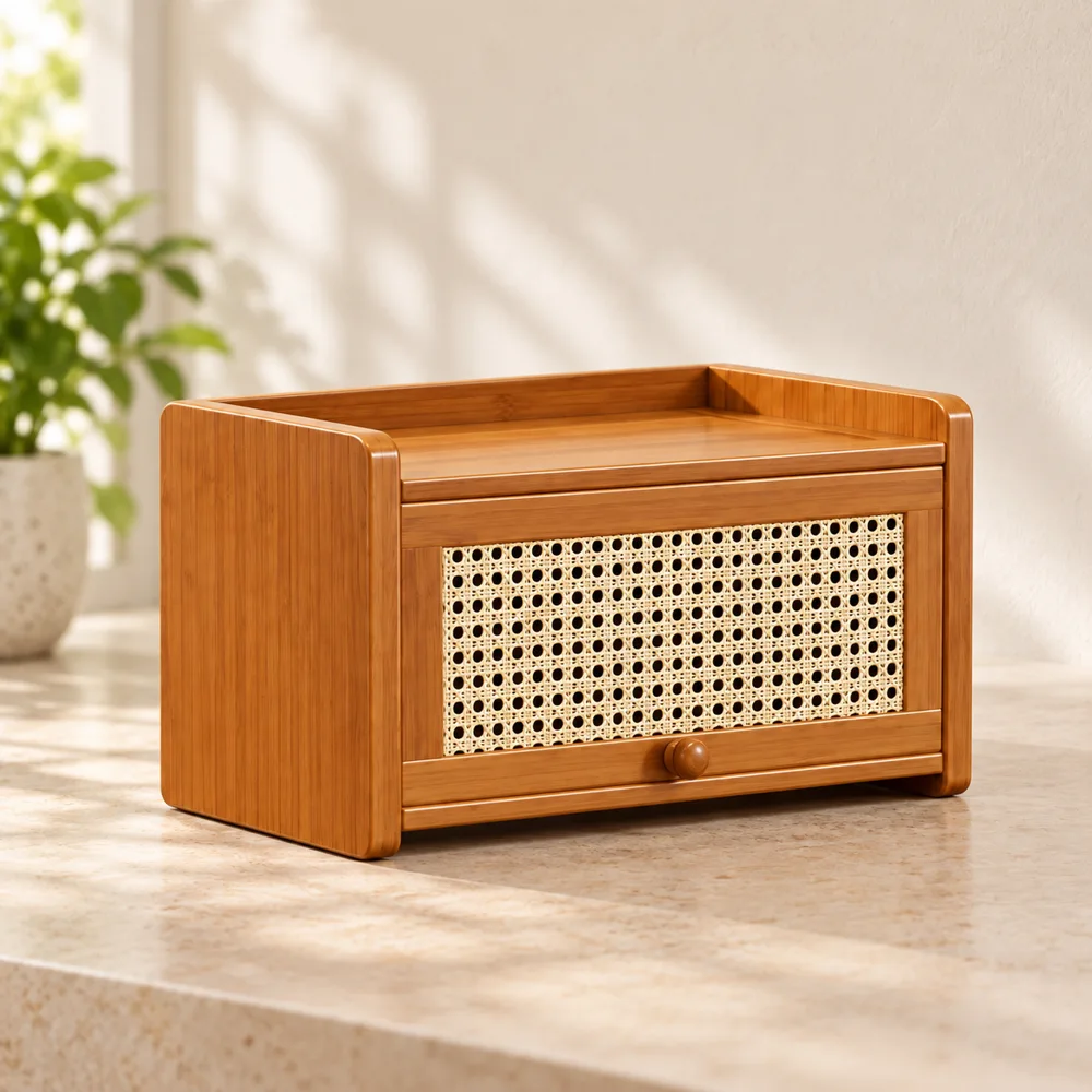 Woven front Flip door Cup Cabinet (30 cm) styled view
