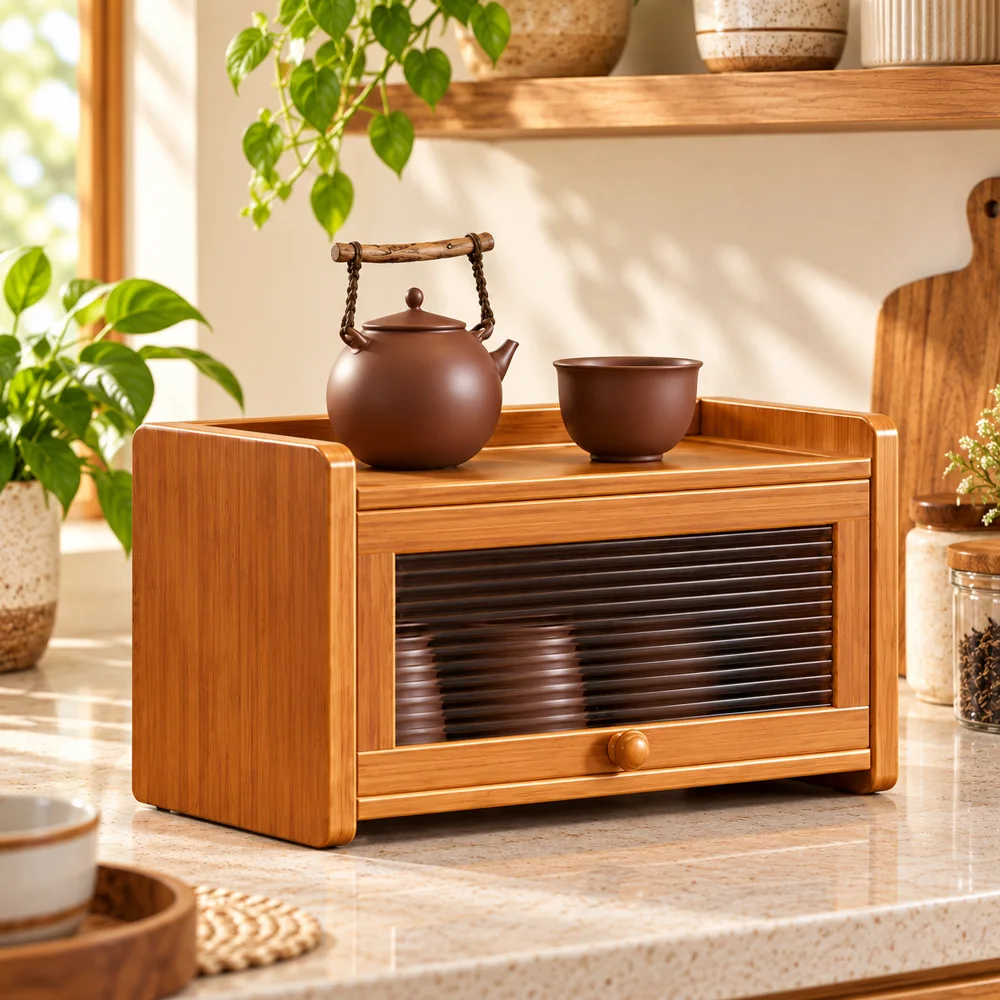 Reeded front Flip door Cup Cabinet (30 cm) — Ready for your space