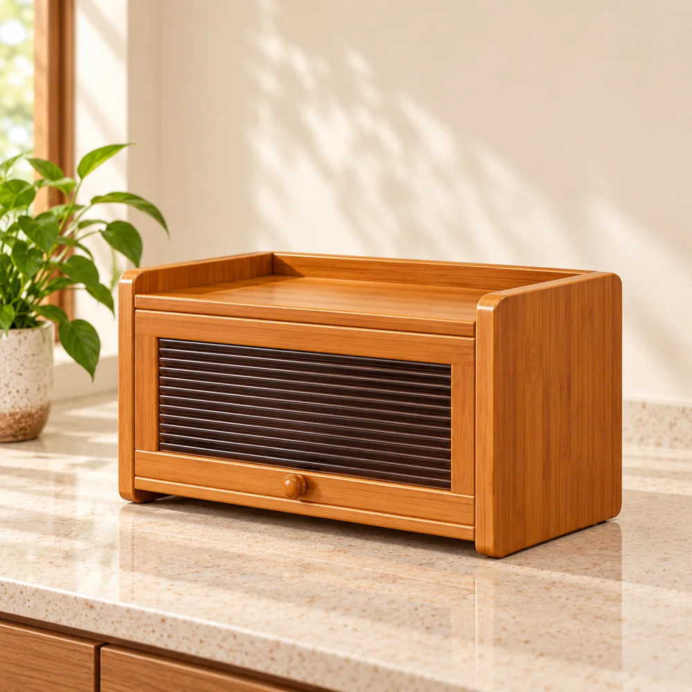 Reeded front Flip door Cup Cabinet (30 cm) styled view