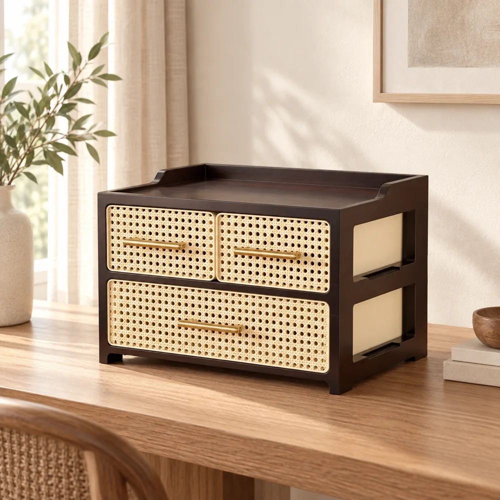 Woven Drawer Organiser Twin Top Drawers
