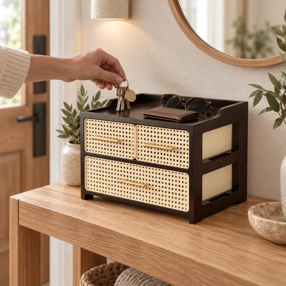 Woven Drawer Organiser Twin Top Drawers — Ready for your space
