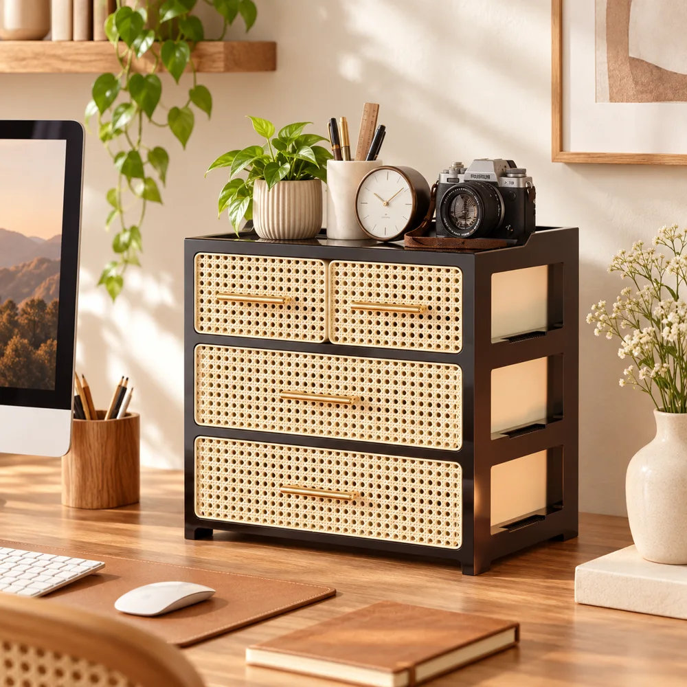 Woven Drawer Organiser Three-Tier Mixed Drawers