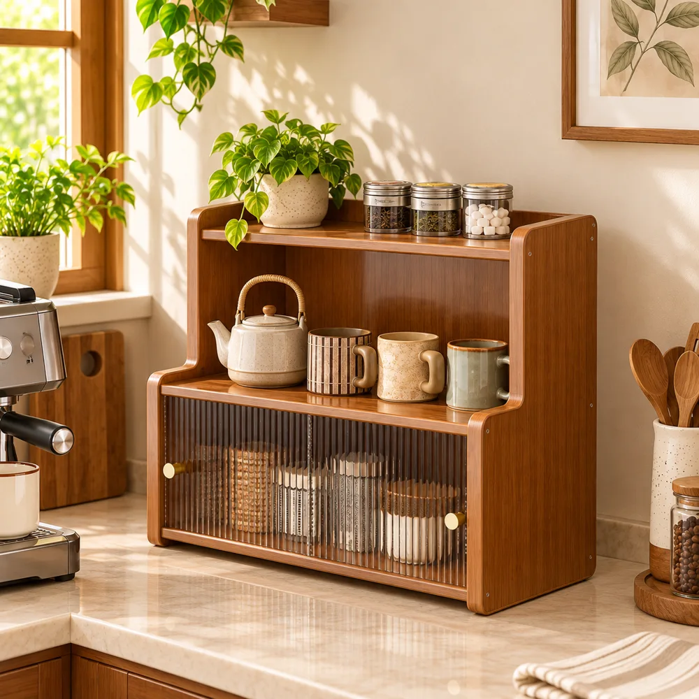 Sliding door Countertop Cabinet — Form and function