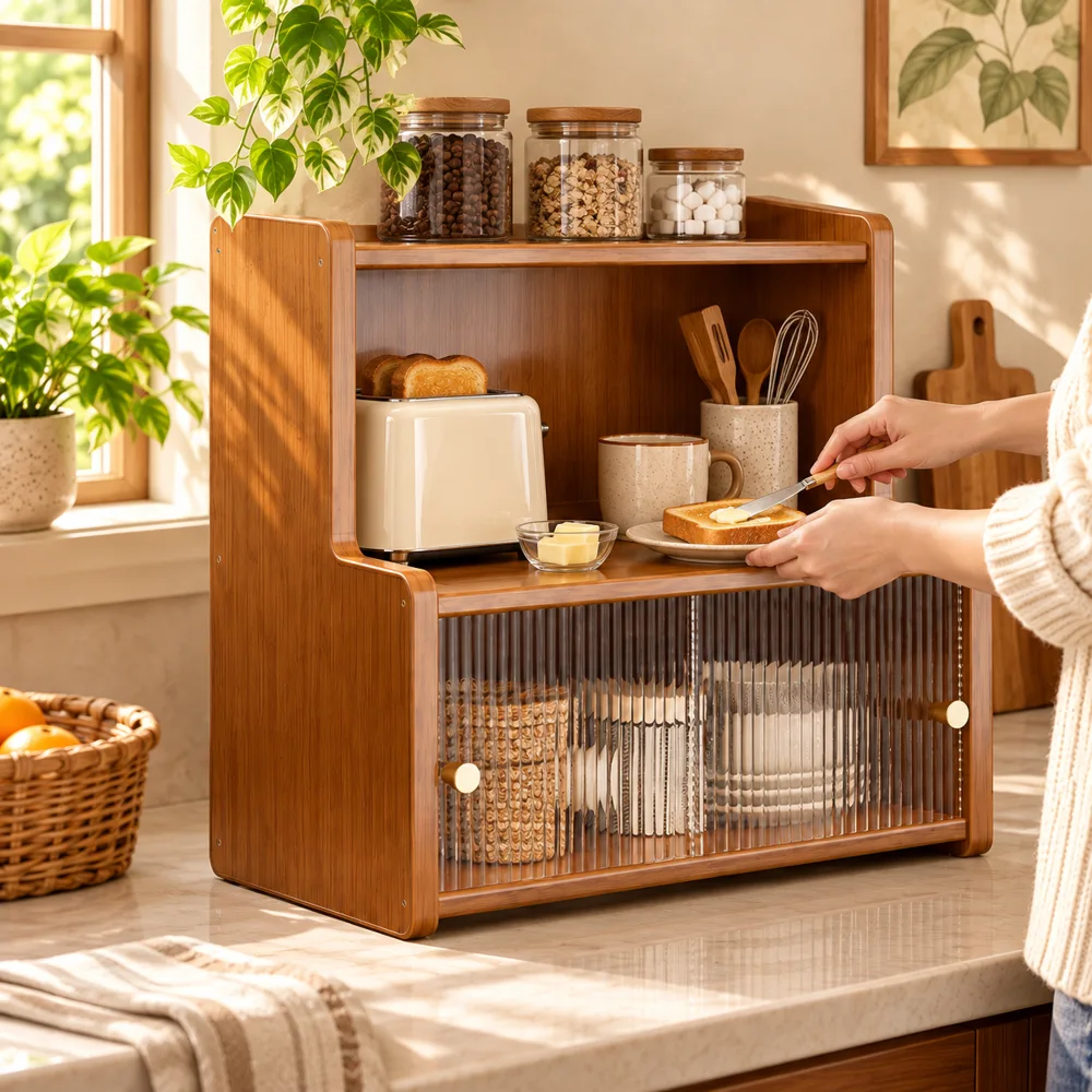 Sliding door Countertop Cabinet detail