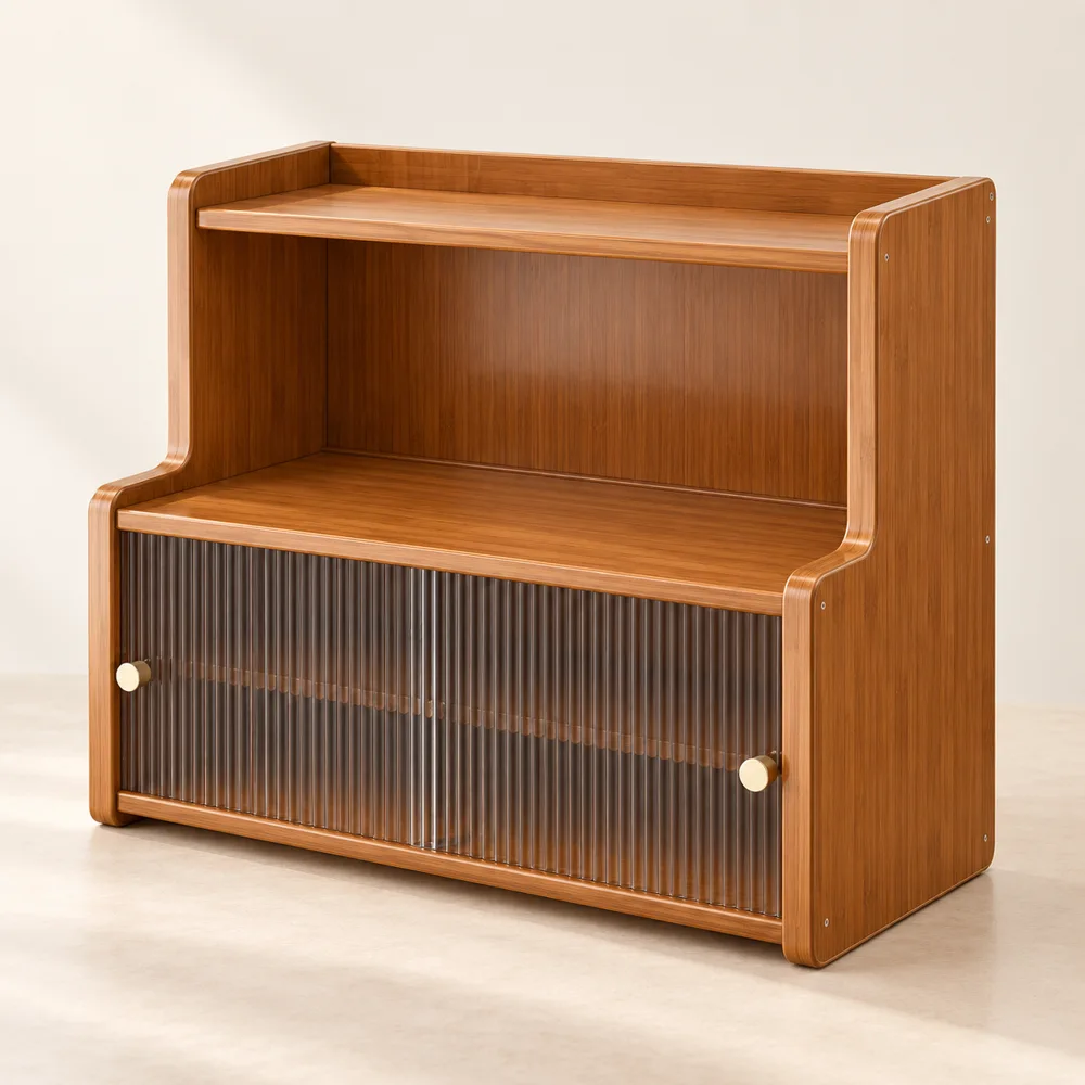 Sliding door Countertop Cabinet styled view
