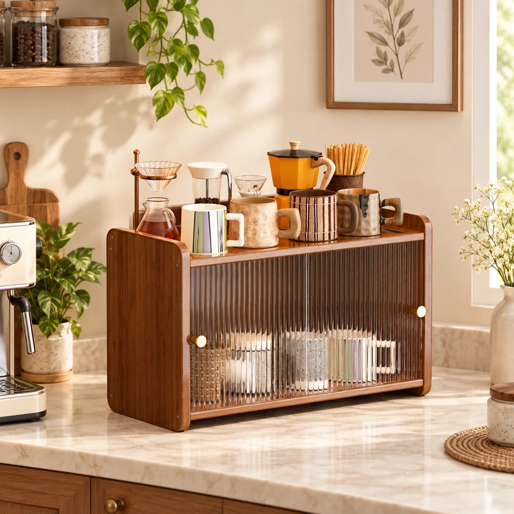 Multi tier Cup Display Cabinet