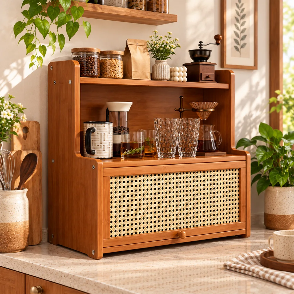 Multi tier Cup Display Cabinet — Form and function