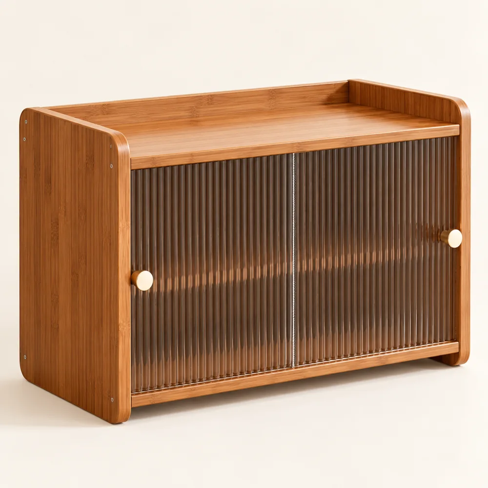 Woven door Corner Cup Cabinet (35 cm) — Ready for your space