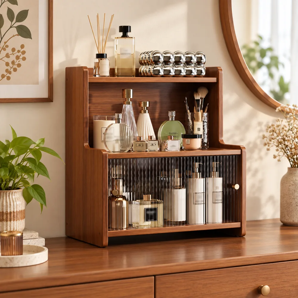 Vintage Sliding door Countertop Shelf (35 cm)
