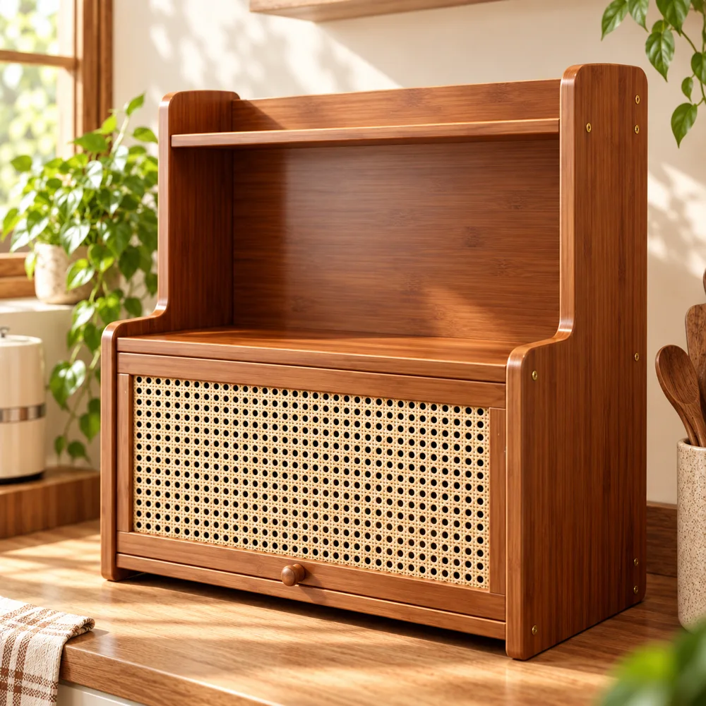 Vintage Woven Countertop Shelf (35 cm) — Ready for your space