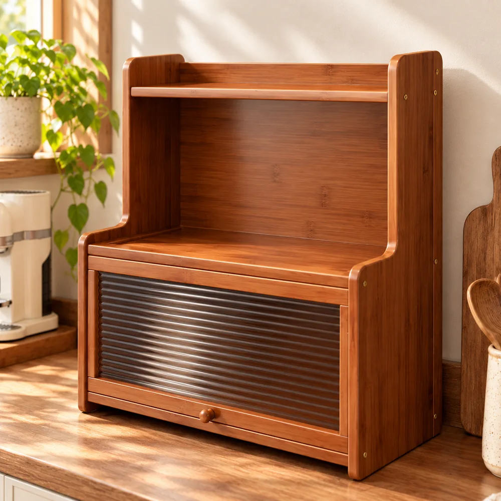 Vintage Reeded Countertop Shelf (35 cm) — Ready for your space