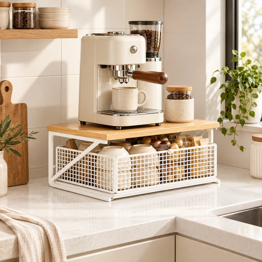 Pull-Out Appliance Rack Single Shelf — Form and function