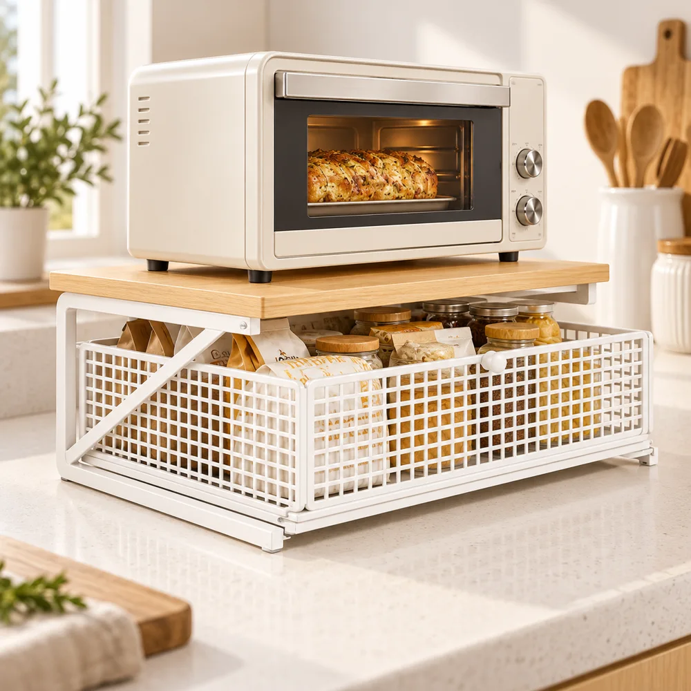 Pull-Out Appliance Rack Single Shelf — Ready for your space