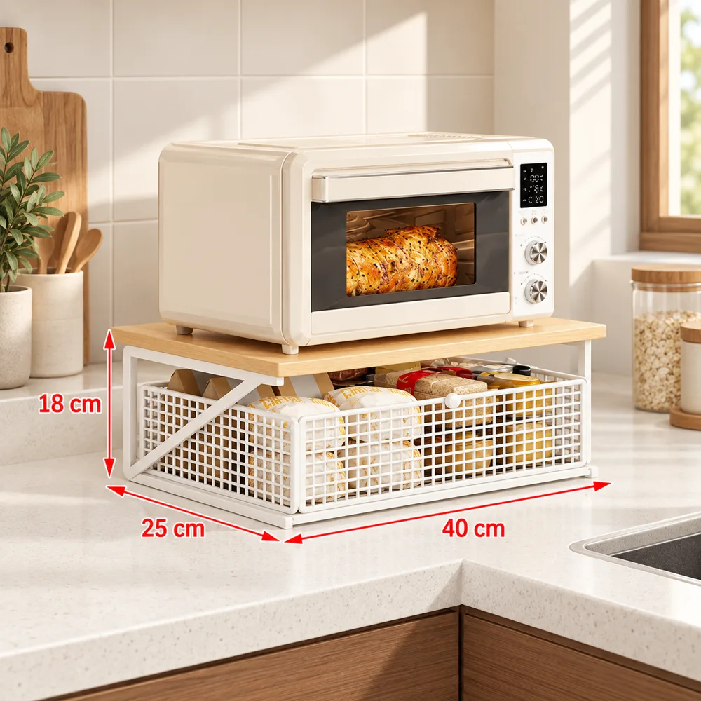Pull-Out Appliance Rack Single Shelf close view