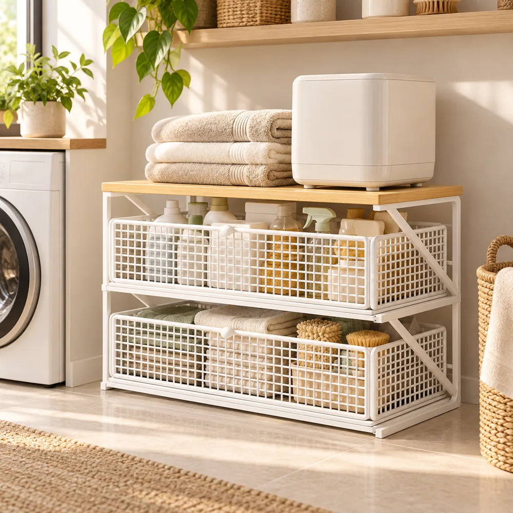 Pull-Out Appliance Rack Double Shelf — Form and function